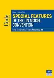Cover von Special Features of the UN Model Convention