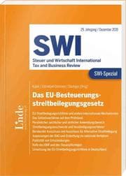 Cover von SWI-Spezial EU-Besteuerungsstreitbeilegungsgesetz