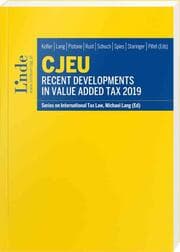 Cover von CJEU - Recent Developments in Value Added Tax 2019