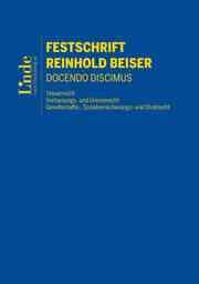 Cover von Festschrift Reinhold Beiser