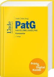 Cover von PatG - Patentgesetz (Kombi Print&digital)