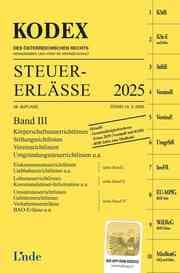 Cover von KODEX Steuer-Erlässe 2025, Band III
