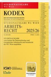 Cover von KODEX Studienausgabe Arbeitsrecht WU 2025/26
