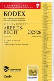 Cover von KODEX Studienausgabe Arbeitsrecht FH Wr. Neustadt 2025/26
