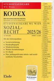 Cover von KODEX Studienausgabe Sozialrecht WU 2025/26