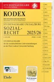 Cover von KODEX Studienausgabe Sozialrecht Salzburg 2025/26