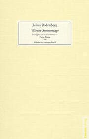 Cover von Wiener Sommertage