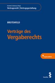 Cover von Verträge des Vergaberechts
