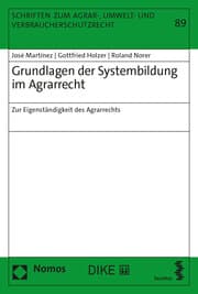 Cover von Grundlagen der Systembildung im Agrarrecht