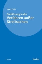 Cover von Einführung in die Verfahren außer Streitsachen