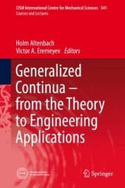 Cover von Generalized Continua - from the Theory to Engineering Applications