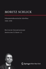 Cover von Moritz Schlick.Erkenntnistheoretische Schriften 1926-1936