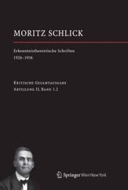 Cover von Moritz Schlick. Erkenntnistheoretische Schriften 1926-1936