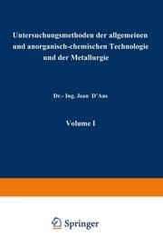 Cover von Untersuchungsmethoden der allgemeinen und anorganisch-chemischen Technologie und der Metallurgie