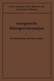 Cover von Anorganische Mikrogewichtsanalyse