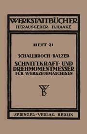 Cover von Schnittkraft-und Drehmomentmesser für Werkzeugmaschinen