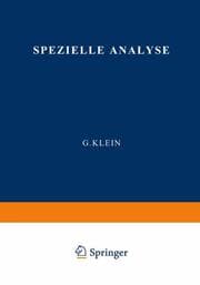 Cover von Spezielle Analyse