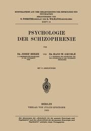 Cover von Psychologie der Schizophrenie