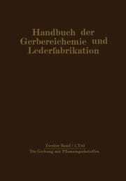 Cover von Die Gerbung mit Pflanzengerbstoffen