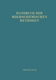 Cover von Handbuch der Mikrochemischen Methoden