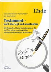Cover von Testament - wohl überlegt und unantastbar