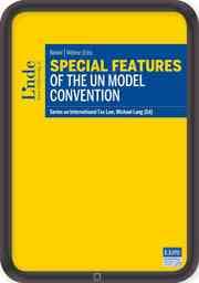 Cover von Special Features of the UN Model Convention
