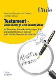 Cover von Testament - wohl überlegt und unantastbar