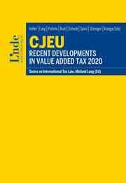 Cover von CJEU - Recent Developments in Value Added Tax 2020