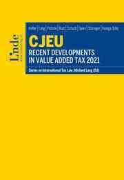 Cover von CJEU - Recent Developments in Value Added Tax 2021