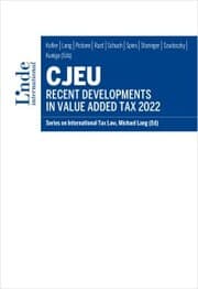 Cover von CJEU - Recent Developments in Value Added Tax 2022