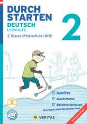 Cover von Durchstarten Deutsch 2. Klasse Mittelschule/AHS Lernhilfe