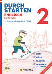 Cover von Durchstarten Englisch 2. Klasse Mittelschule/AHS Lernhilfe (mit Audio-CD)