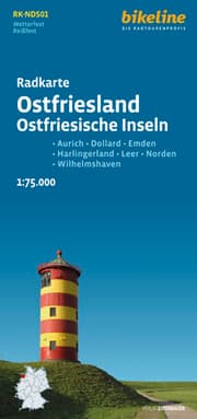 Cover von Radkarte Ostfriesland Ostfriesische Inseln