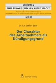 Cover von Der Charakter des Arbeitnehmers als Kündigungsgrund