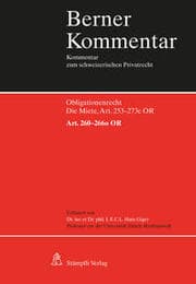 Cover von Die Miete, Art. 260-266o OR