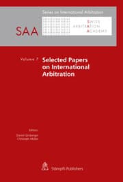 Cover von Selected Papers on International Arbitration