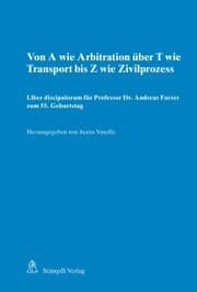 Cover von Von A wie Arbitration über T wie Transport bis Z wie Zivilprozess