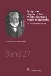 Cover von Symposium Eugen Huber: Modernisierung modo legislatoris