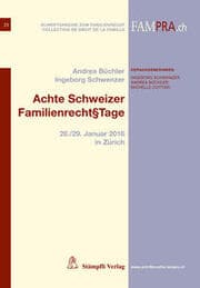 Cover von Achte Schweizer Familienrecht§Tage