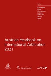 Cover von Austrian Yearbook on International Arbitration 2021