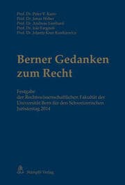 Cover von Berner Gedanken zum Recht