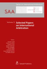 Cover von Selected Papers on International Arbitration Volume 3