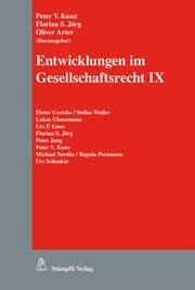Cover von Entwicklungen im Gesellschaftsrecht IX