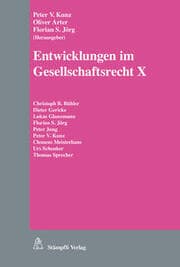 Cover von Entwicklungen im Gesellschaftsrecht X