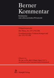 Cover von Die Miete, Grundsatzanalyse, Vorbemerkungen und Art. 253-255 OR