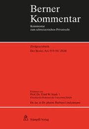 Cover von Der Besitz, Art. 919-941 ZGB