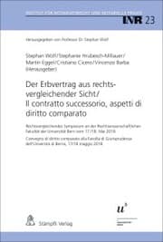 Cover von Der Erbvertrag aus rechtsvergleichender Sicht/Il contratto successorio, aspetti di diritto comparato