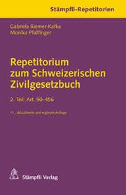 Cover von Repetitorium zum Schweizerischen Zivilgesetzbuch.2.Teil: Art.90-456