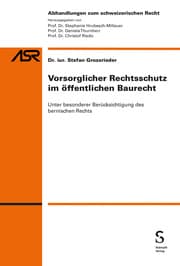 Cover von Vorsorglicher Rechtsschutz im öffentlichen Baurecht