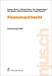 Cover von Finanzmarktrecht, Entwicklungen 2019